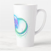 Oneindigheid met regenboogkwal latte mok (Rechts)