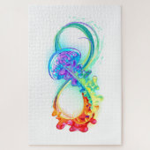 Oneindigheid met regenboogkwal legpuzzel (Verticaal)