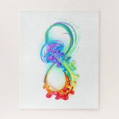 Oneindigheid met regenboogkwal legpuzzel (Verticaal)