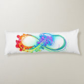 Oneindigheid met regenboogkwal lichaamskussen (Achterkant)