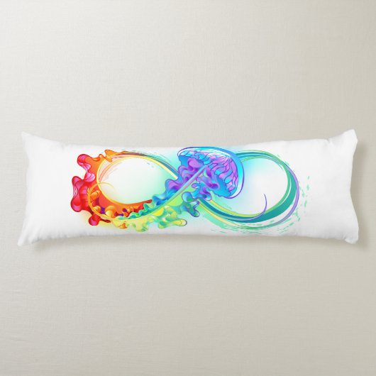 Oneindigheid met regenboogkwal lichaamskussen (Voorkant)