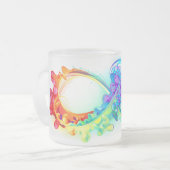Oneindigheid met regenboogkwal matglas koffiemok (Voorkant links)