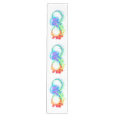 Oneindigheid met regenboogkwal medium tafelloper (Voorkant)