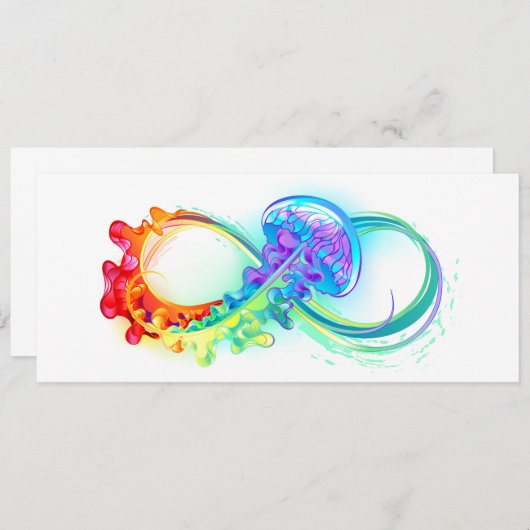 Oneindigheid met regenboogkwal menu (Voorkant / Achterkant)