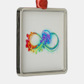 Oneindigheid met regenboogkwal metalen ornament (Rechts)