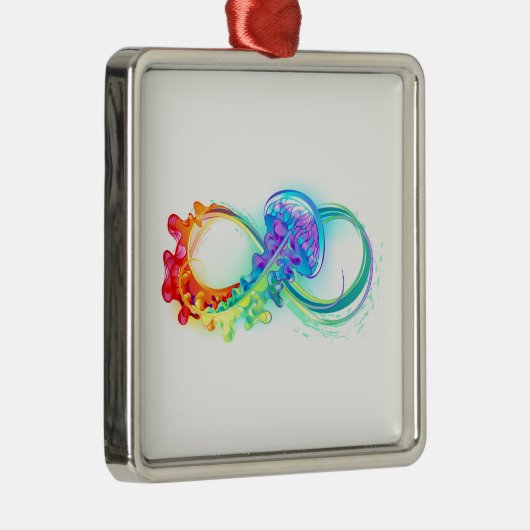 Oneindigheid met regenboogkwal metalen ornament (Rechts)
