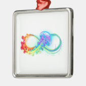 Oneindigheid met regenboogkwal metalen ornament (Links)