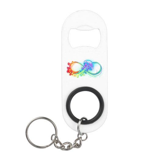 Oneindigheid met regenboogkwal mini flessenopener (Voorkant)