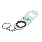 Oneindigheid met regenboogkwal mini flessenopener (Voorkant Gekanteld)