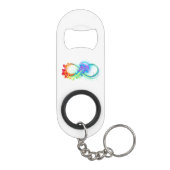 Oneindigheid met regenboogkwal mini flessenopener (Achterkant)