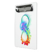 Oneindigheid met regenboogkwal mini klembord (Angled2)