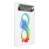 Oneindigheid met regenboogkwal mini klembord (Schuin)