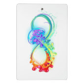 Oneindigheid met regenboogkwal mini klembord (Achterkant)