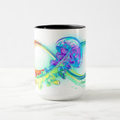 Oneindigheid met regenboogkwal mok (Midden)