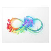 Oneindigheid met regenboogkwal notitieblok (Voorkant)