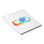 Oneindigheid met regenboogkwal notitieblok (Schuin)
