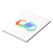 Oneindigheid met regenboogkwal notitieblok (Linkerzijde)