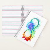 Oneindigheid met regenboogkwal notitieboek (Binnen)