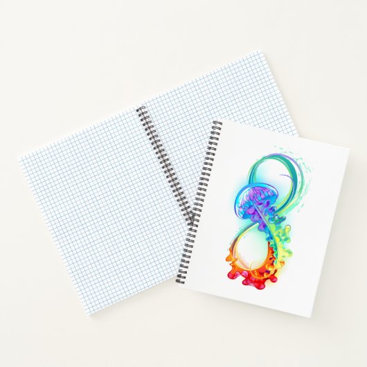 Oneindigheid met regenboogkwal notitieboek (Binnen)