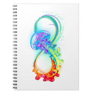 Oneindigheid met regenboogkwal notitieboek