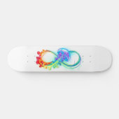 Oneindigheid met regenboogkwal persoonlijk skateboard (Horizontaal)