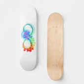 Oneindigheid met regenboogkwal persoonlijk skateboard (Voorkant)