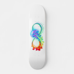 Oneindigheid met regenboogkwal persoonlijk skateboard