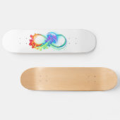Oneindigheid met regenboogkwal persoonlijk skateboard (Horizontaal)