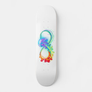 Oneindigheid met regenboogkwal persoonlijk skateboard