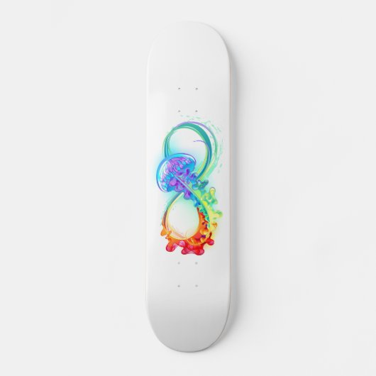 Oneindigheid met regenboogkwal persoonlijk skateboard (Voorkant)