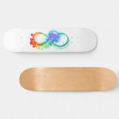 Oneindigheid met regenboogkwal persoonlijk skateboard (Horizontaal)