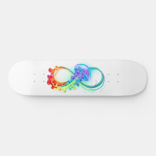 Oneindigheid met regenboogkwal persoonlijk skateboard (Horizontaal)