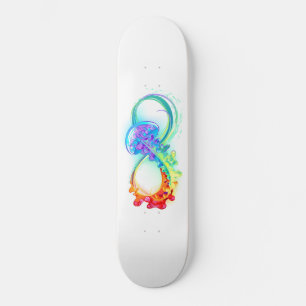 Oneindigheid met regenboogkwal persoonlijk skateboard