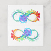 Oneindigheid met regenboogkwal plaatskaartje (Buitenkant ongevouwen)