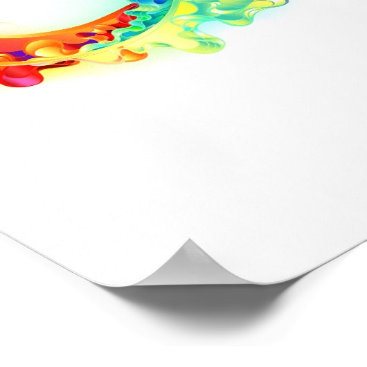 Oneindigheid met regenboogkwal poster (Hoek)