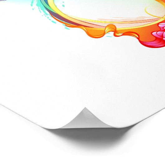 Oneindigheid met regenboogkwal poster (Hoek)