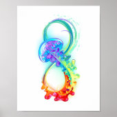 Oneindigheid met regenboogkwal poster (Voorkant)