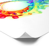 Oneindigheid met regenboogkwal poster (Hoek)