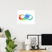 Oneindigheid met regenboogkwal poster (Thuiskantoor)