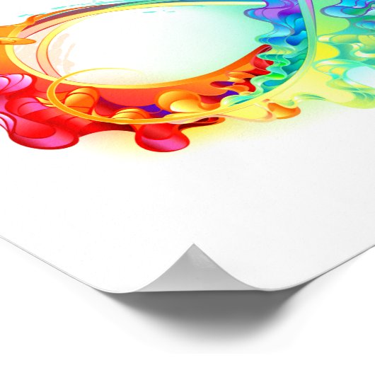 Oneindigheid met regenboogkwal poster
