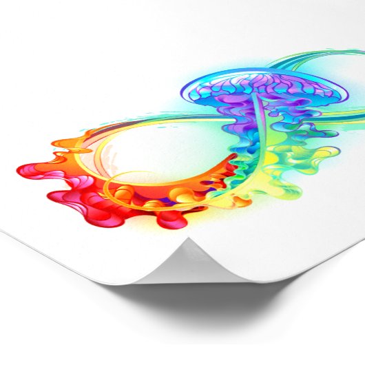 Oneindigheid met regenboogkwal poster (Hoek)