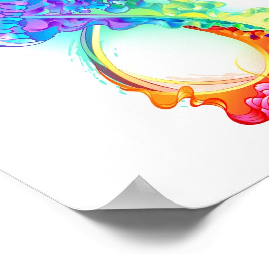 Oneindigheid met regenboogkwal poster (Hoek)