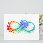 Oneindigheid met regenboogkwal programmakaart (Staand voorkant)