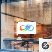 Oneindigheid met regenboogkwal raamsticker (Cafe Raam)