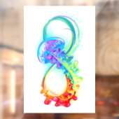 Oneindigheid met regenboogkwal raamsticker (Vel 2)