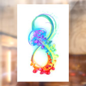 Oneindigheid met regenboogkwal raamsticker (Vel 2)