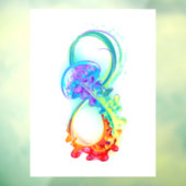 Oneindigheid met regenboogkwal raamsticker (Vel 3)