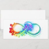 Oneindigheid met regenboogkwal save the date (Voorkant / Achterkant)