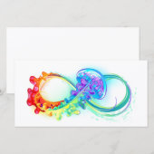 Oneindigheid met regenboogkwal save the date (Voorkant / Achterkant)