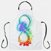 Oneindigheid met regenboogkwal schort (Voorkant)